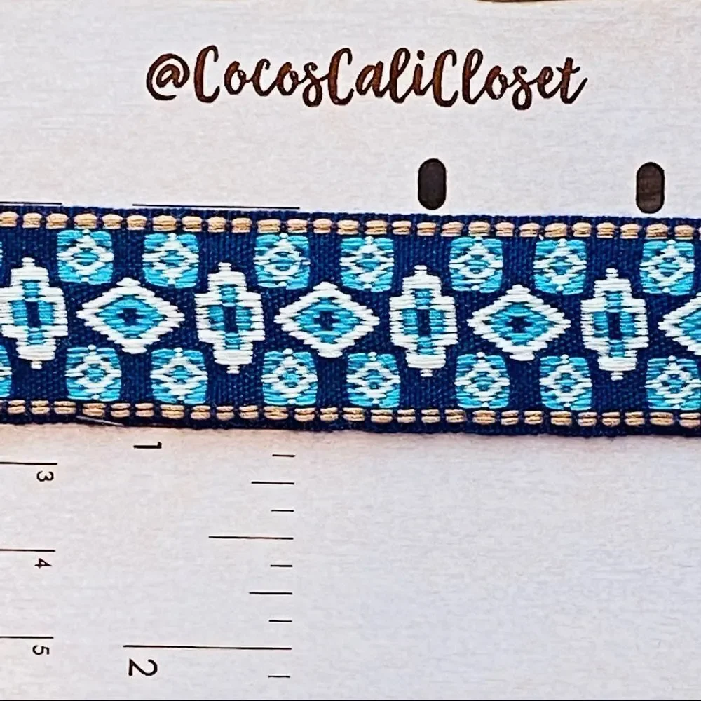 Boho Embroidered Mayan Style Adjustable Friendship Bracelet NWT